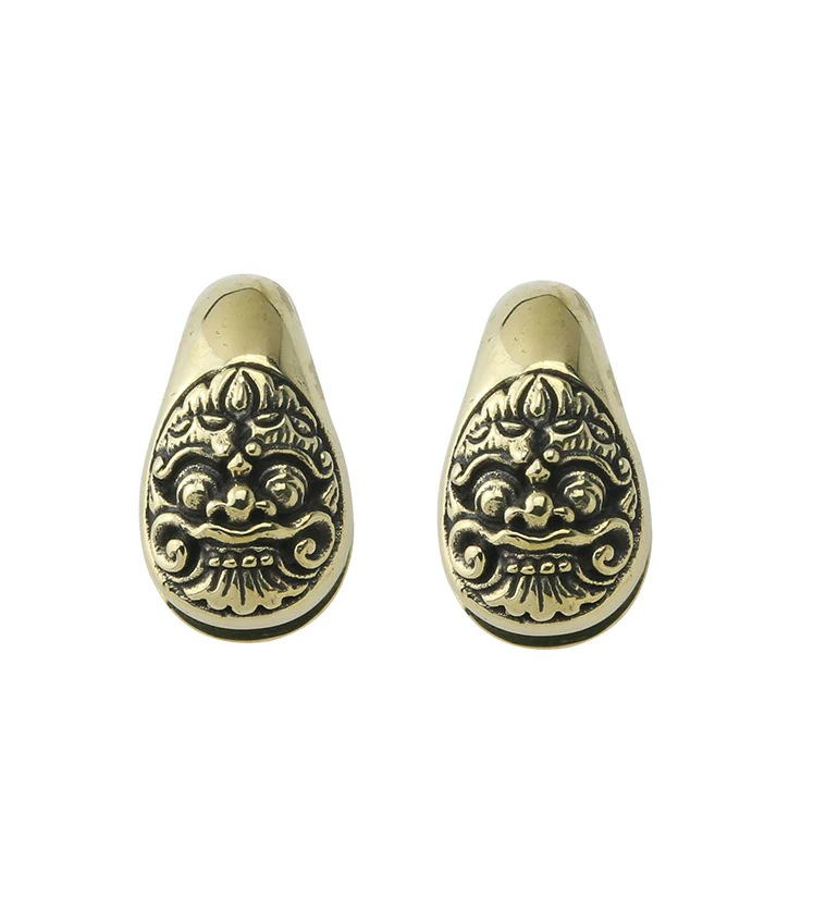 Barong Keyhole Brass Ear Weights - Mrs Treak
