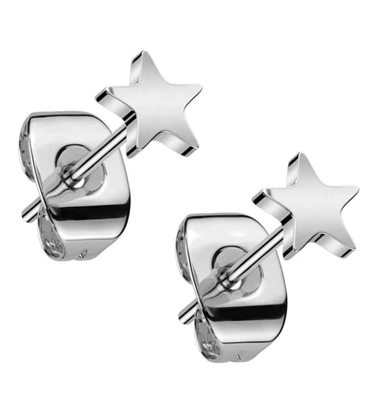 Star Titanium Stud Earrings - Mrs Treak