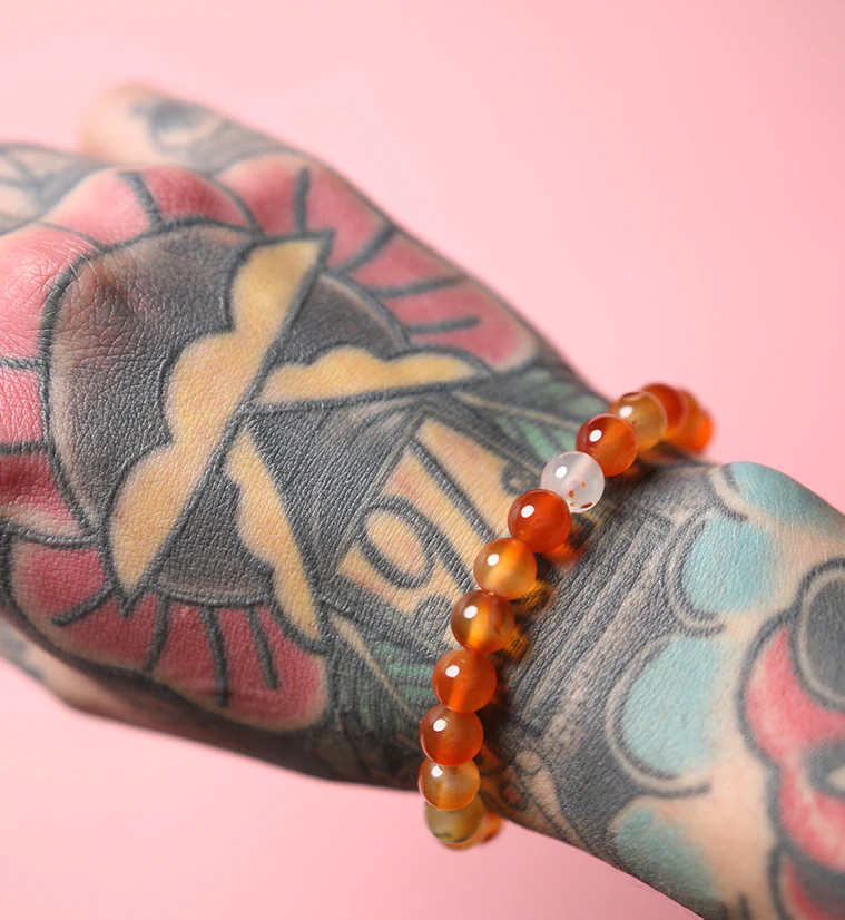 Carnelian Agate Stone Bracelet - Mrs Treak
