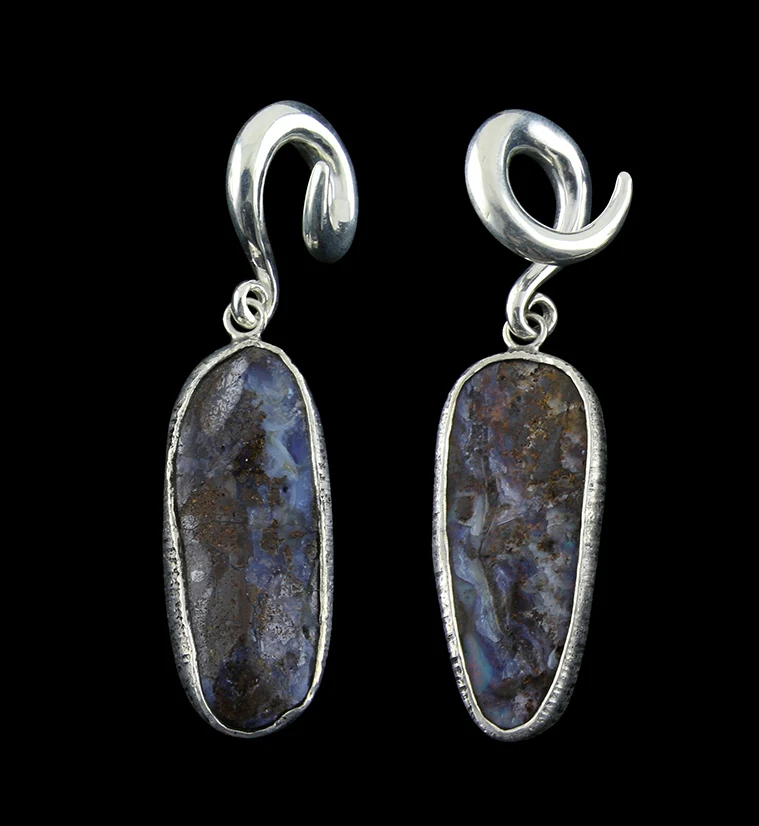 Boulder Opal Ear Weights Version 19 - Mrs Treak