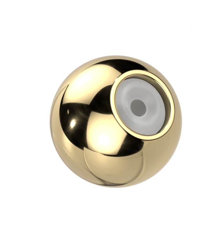Gold PVD Titanium Earring Ball Back (1 Piece) - Mrs Treak