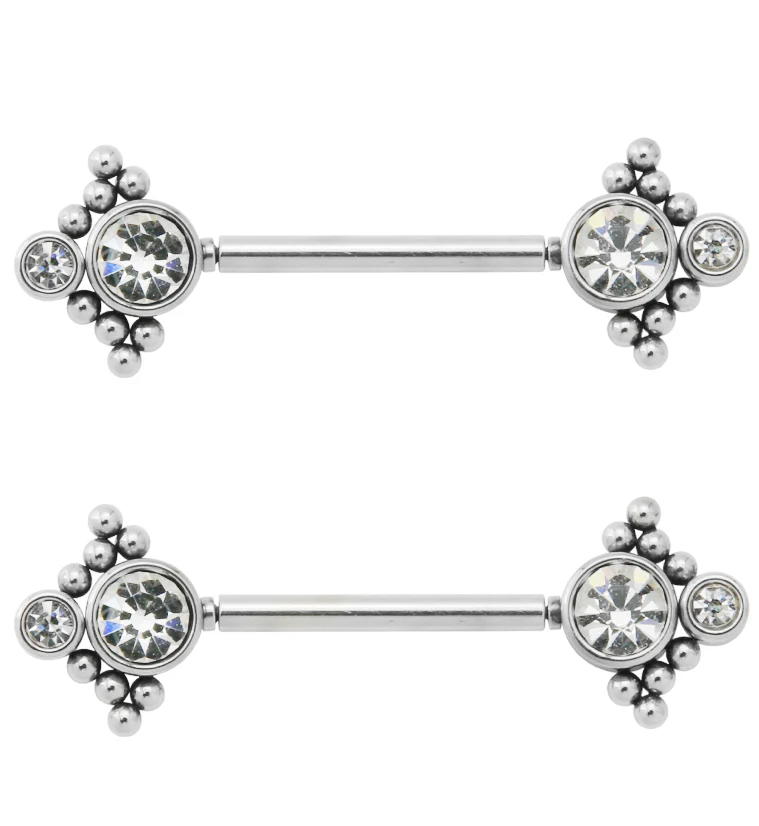 14G Array Threadless Nipple Ring Barbells - Mrs Treak