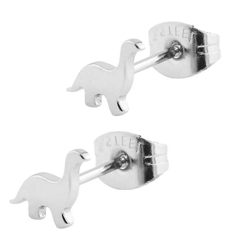 Dinosaur Stainless Steel Stud Earrings - Mrs Treak