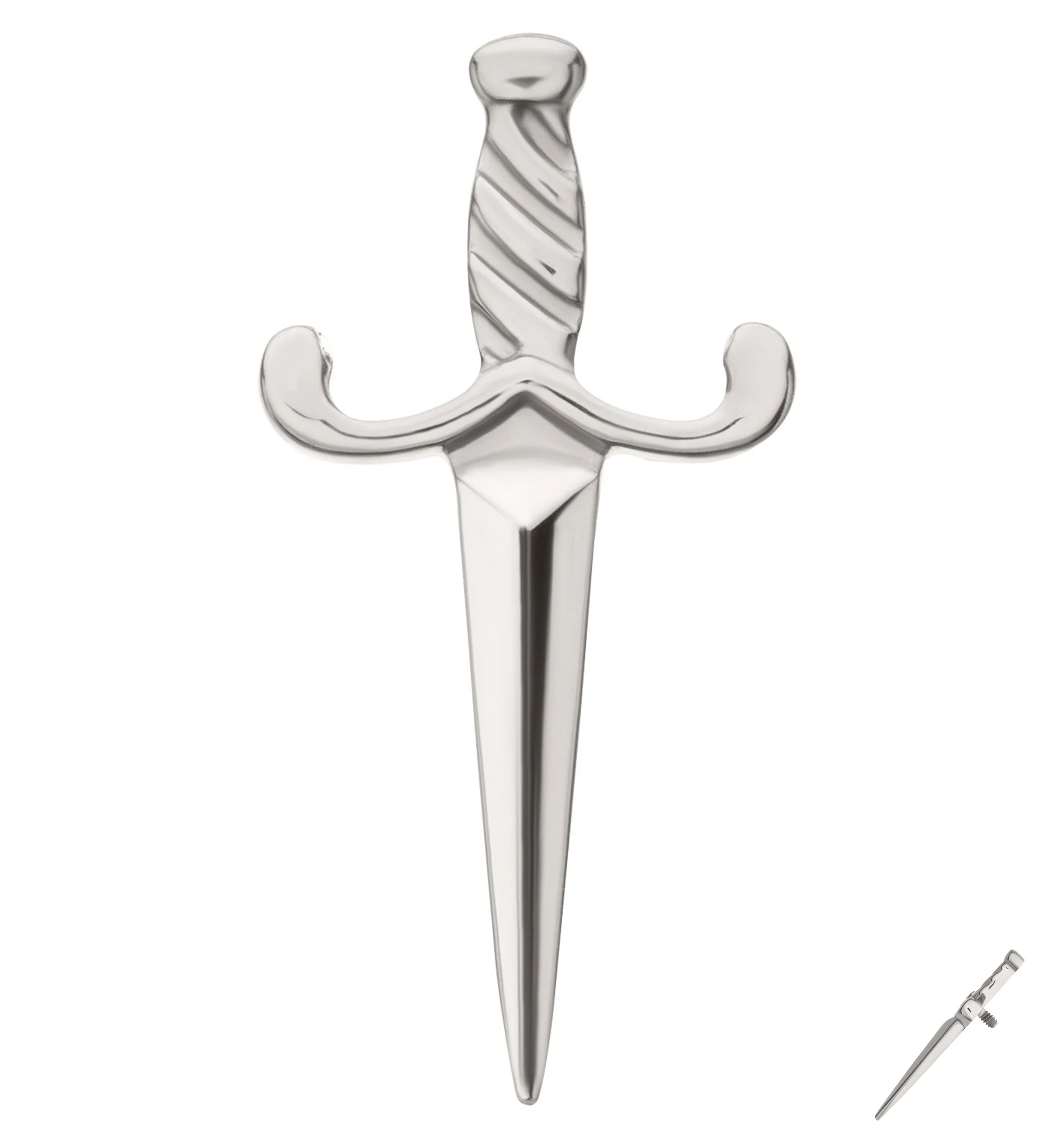 Twisted Handle Dagger Titanium Internally Threaded Top - Mrs Treak