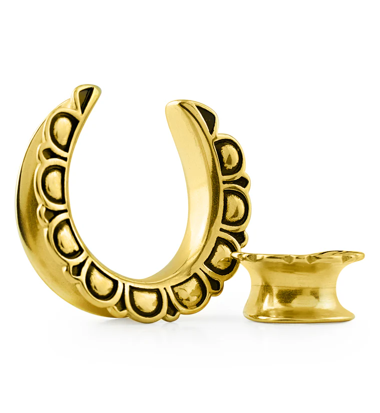 Gold PVD Petal Saddles - Mrs Treak