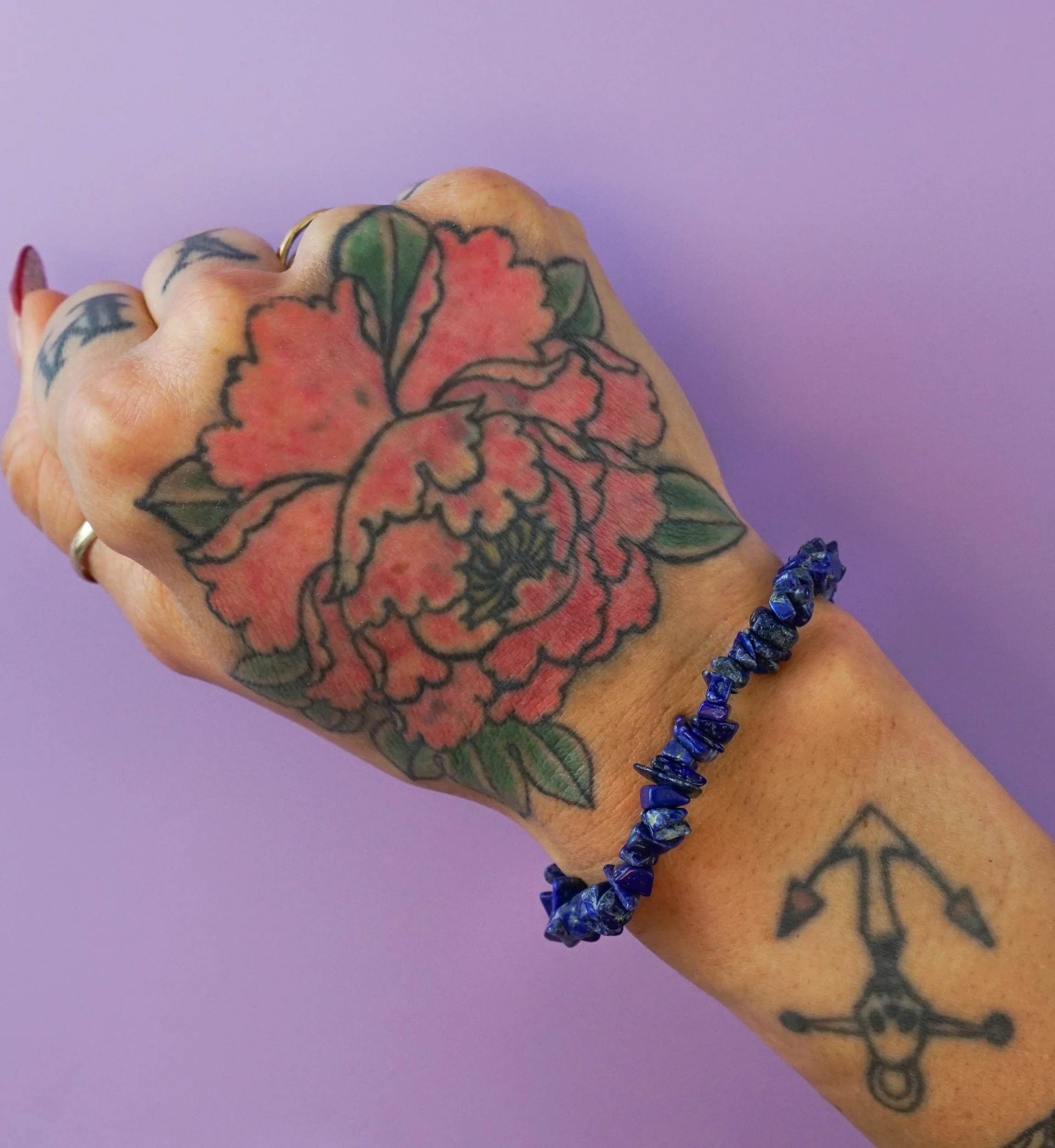 Lapis Lazuli Chips Stone Bracelet - Mrs Treak