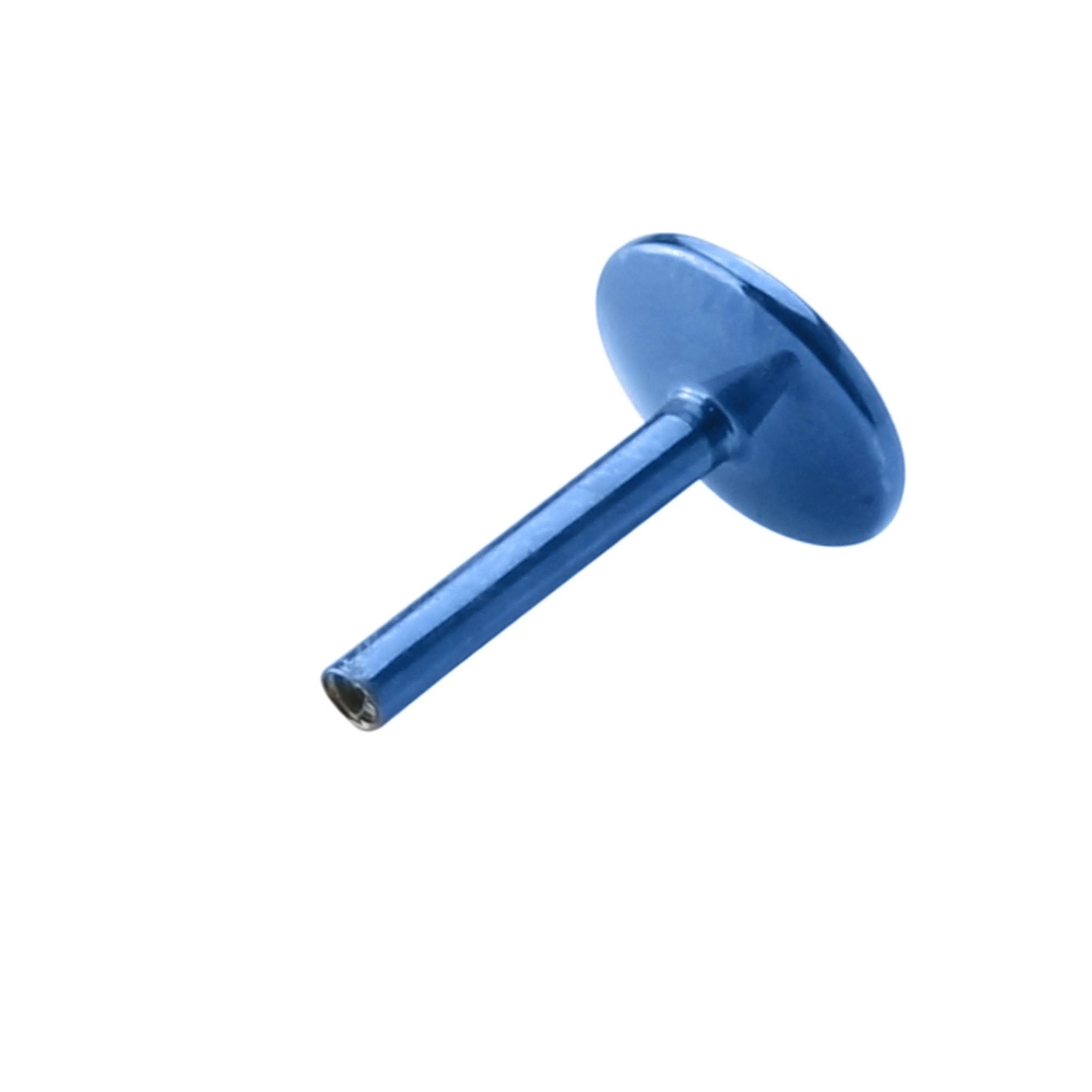 18G Blue Anodized Titanium Labret - Mrs Treak