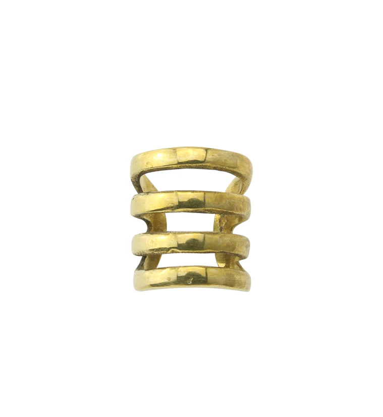 Short Coil Brass Ear Cuff - Mrs Treak