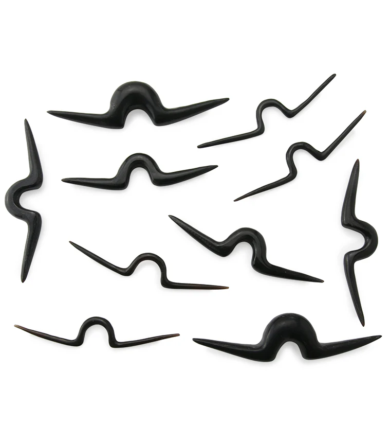 Pencil Mustache Horn Septum Bar - Mrs Treak