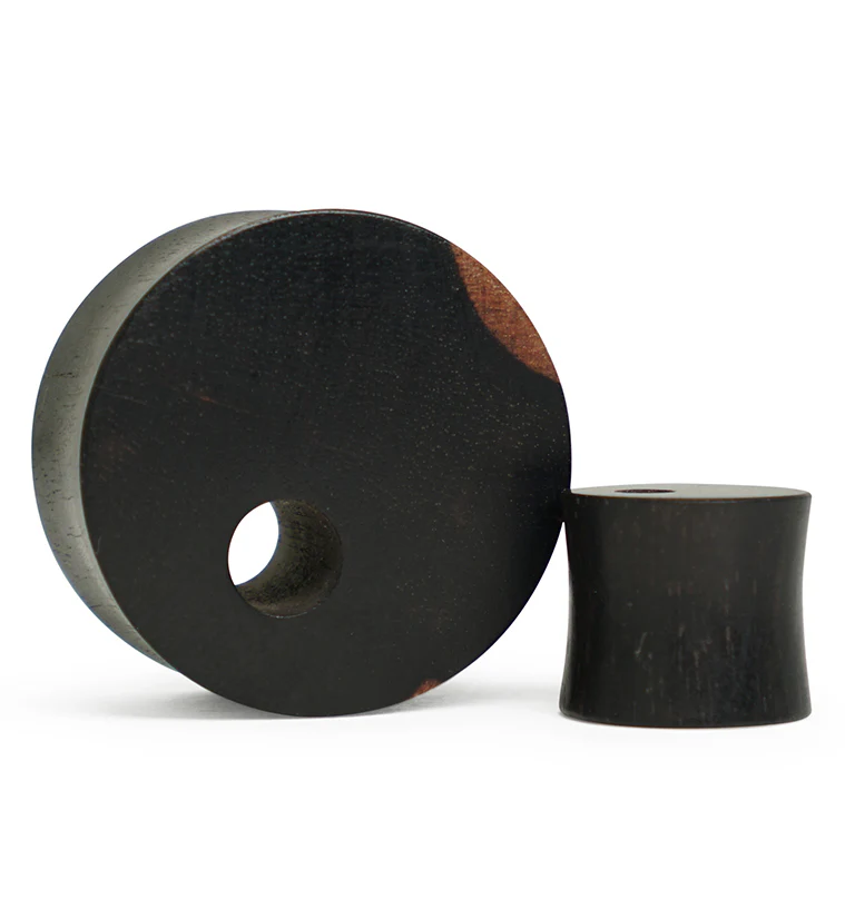 Round Void Areng Wood Plugs - Mrs Treak