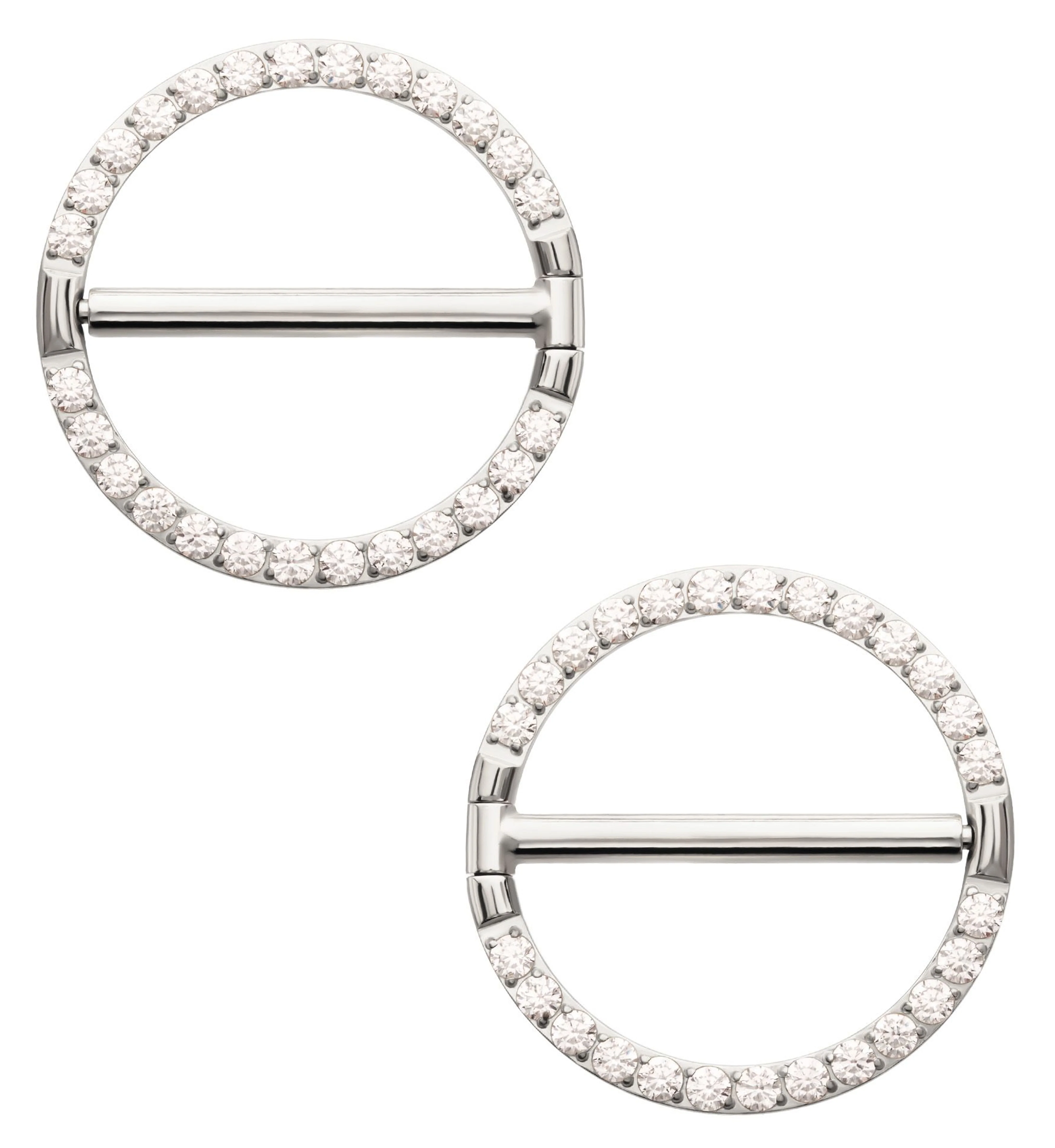 Circlet Clear CZ Titanium Nipple Clicker Ring - Mrs Treak