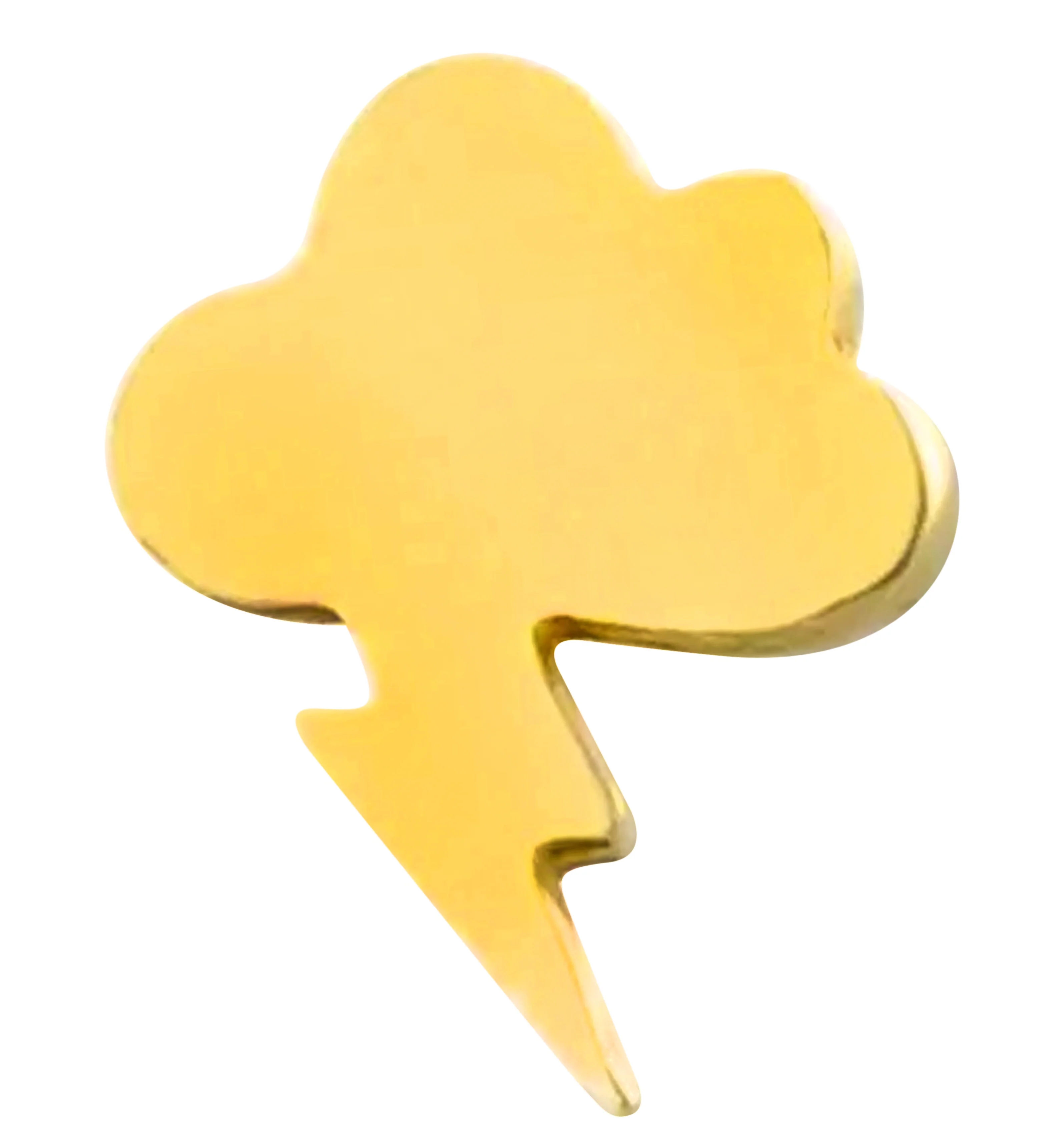 18kt Gold Storm Cloud Threadless Top - Mrs Treak
