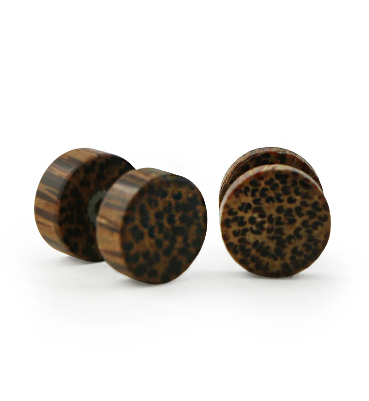 Coconut Wood Fake Gauge Plugs - Mrs Treak