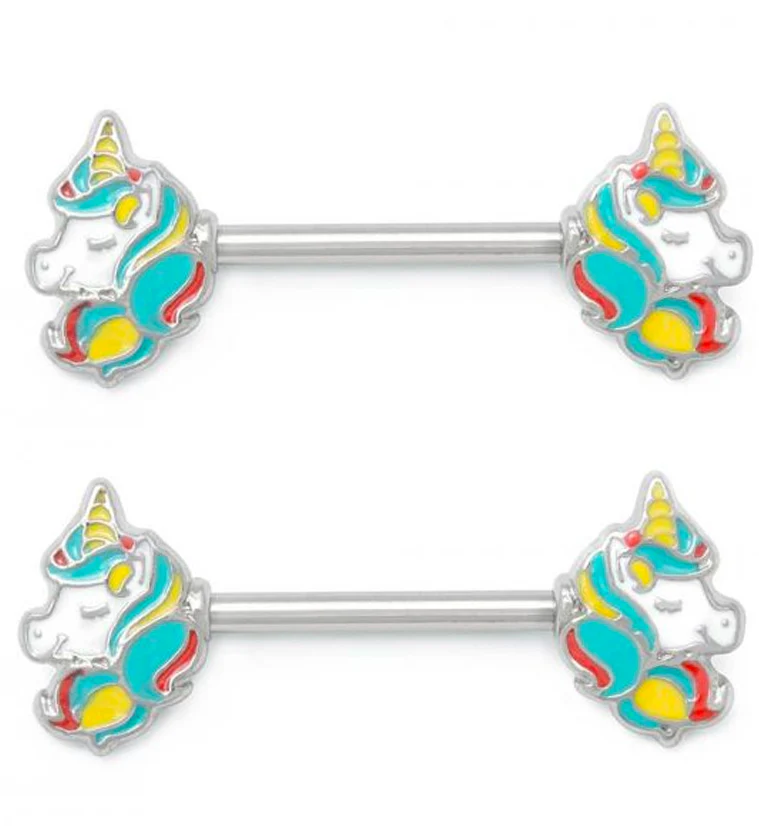 Unicorn Nipple Ring Barbell - Mrs Treak