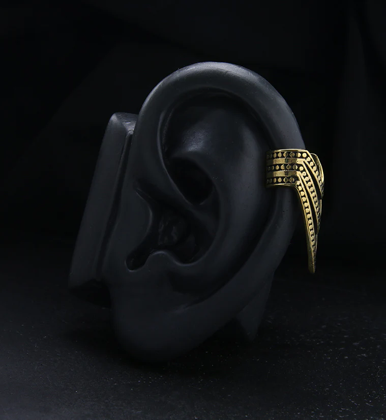 Arrow Brass Ear Cuff - Mrs Treak