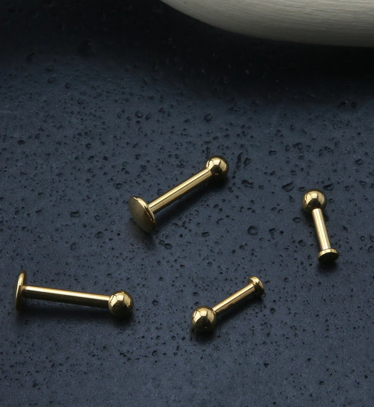 24kt Gold PVD Titanium Labret - Mrs Treak