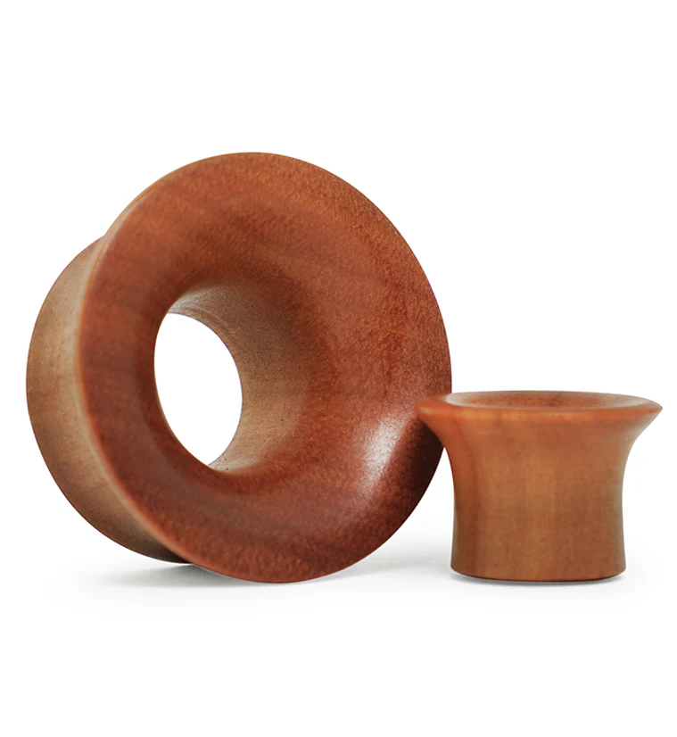 Saba Wood Mayan Flare Tunnel Plugs - Mrs Treak