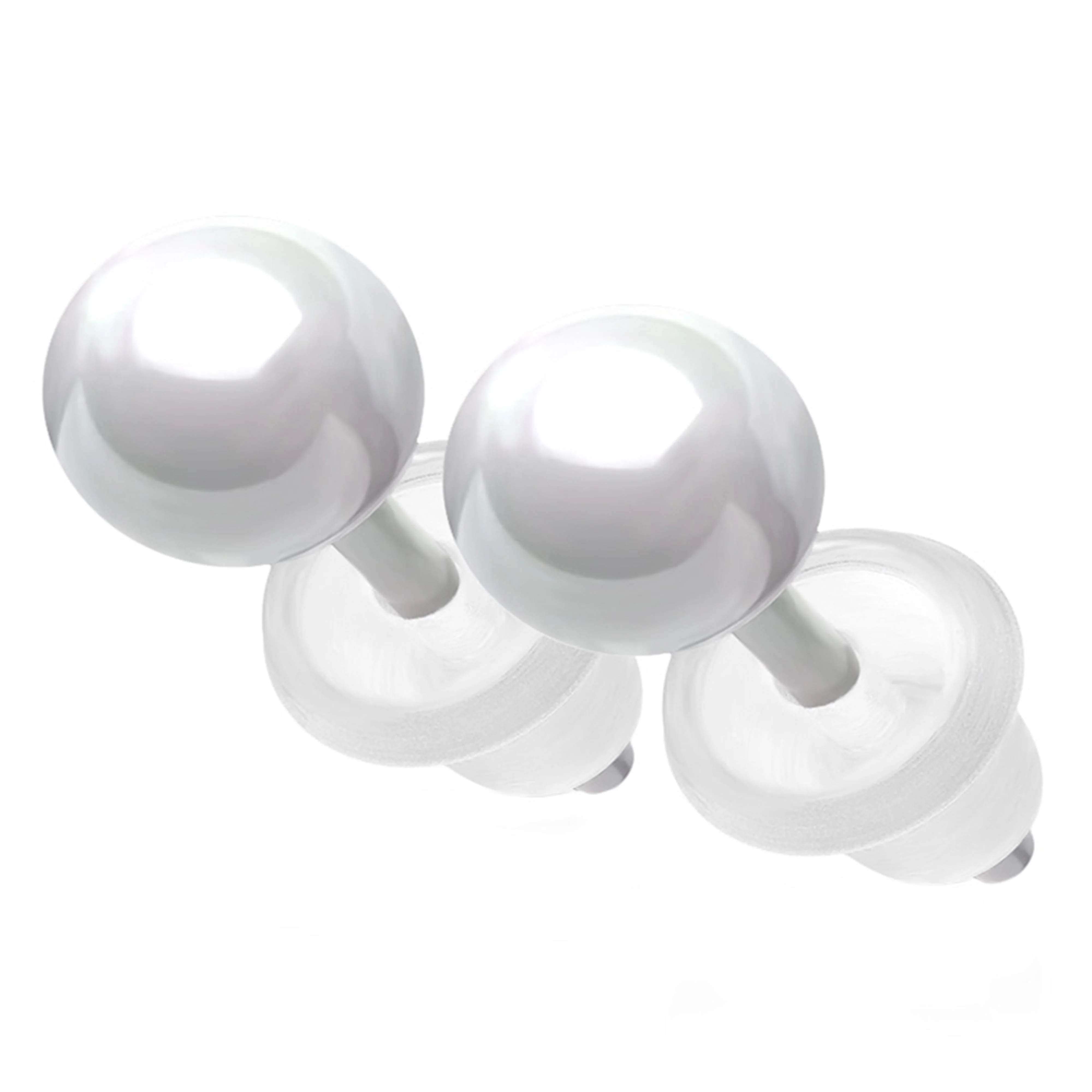 White Ceramic Orb Earrings - Mrs Treak