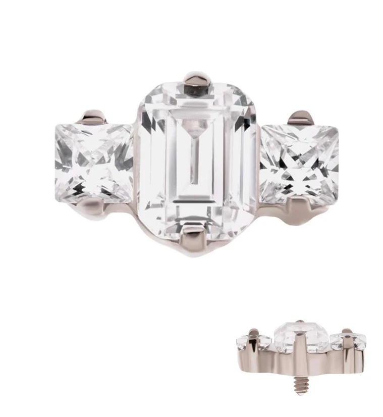 Baronial CZ Internally Threaded Titanium Top - Mrs Treak
