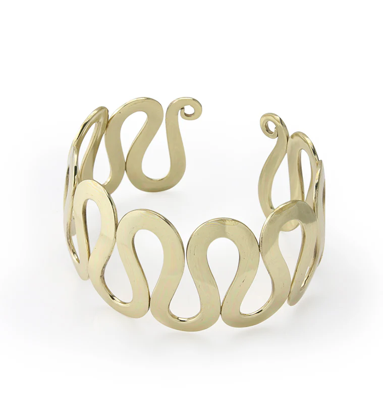 Helix Brass Bangle - Mrs Treak