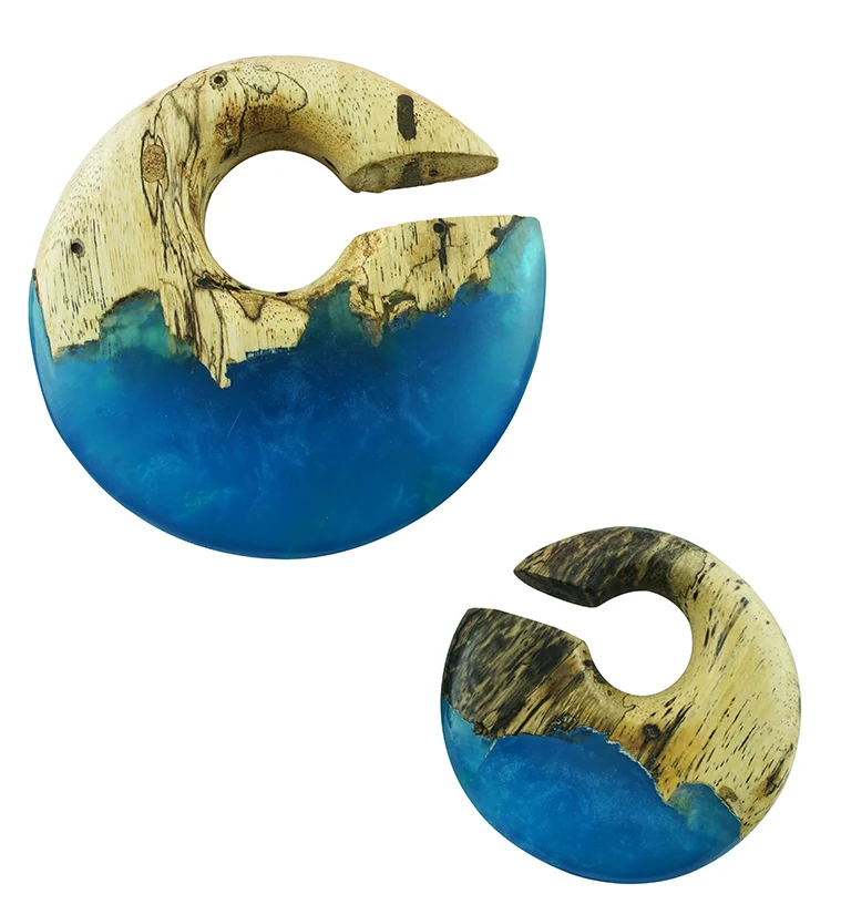 Ocean Resin Annular Hoop Tamarind Wooden Hangers - Mrs Treak