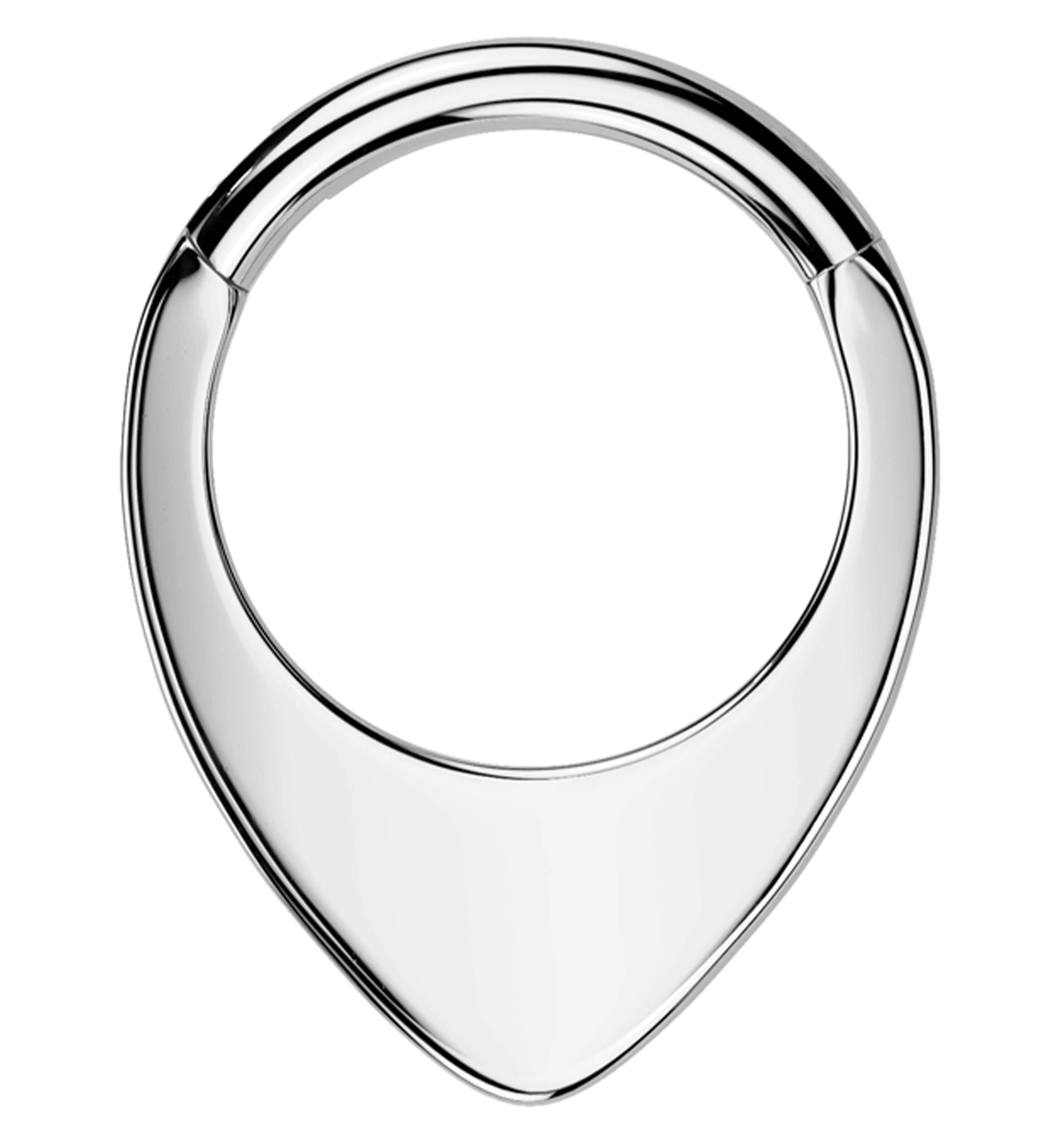 Rounded Point Titanium Hinged Segment Ring - Mrs Treak
