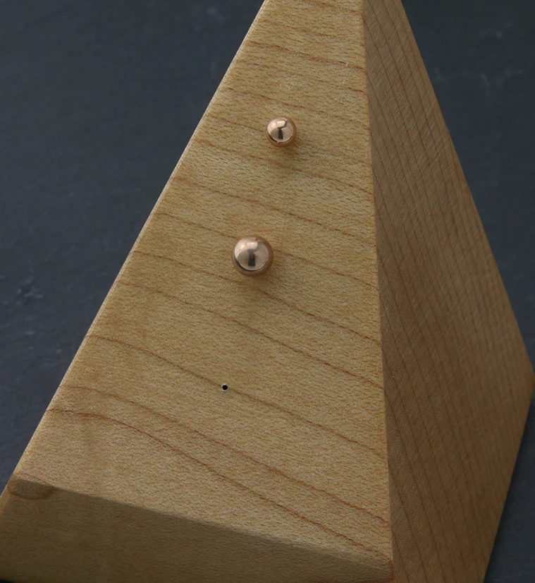 Rose Gold PVD Ball Titanium Threadless Top - Mrs Treak