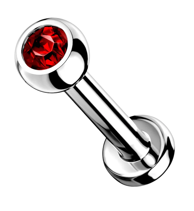 Red Gem Titanium Internally Threaded Flat Back Post - Mrs Treak