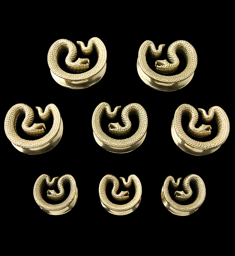 Gold PVD Snake Stainless Steel Saddles - Mrs Treak