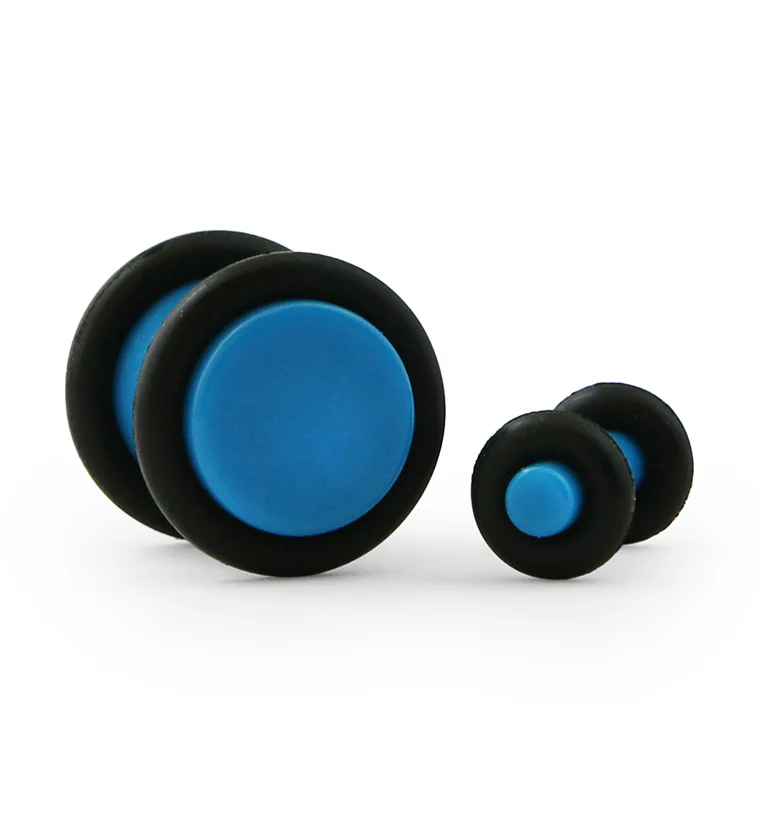 Blue No Flare Acrylic Plugs - Mrs Treak