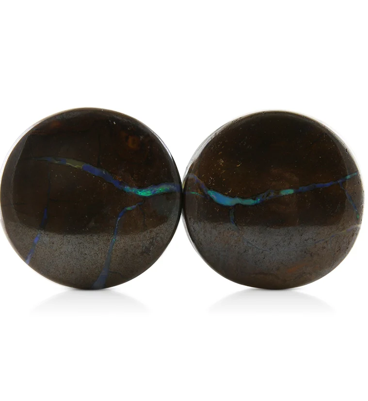 Boulder Opal Plugs 1 Inch (25mm) Version 11 - Mrs Treak