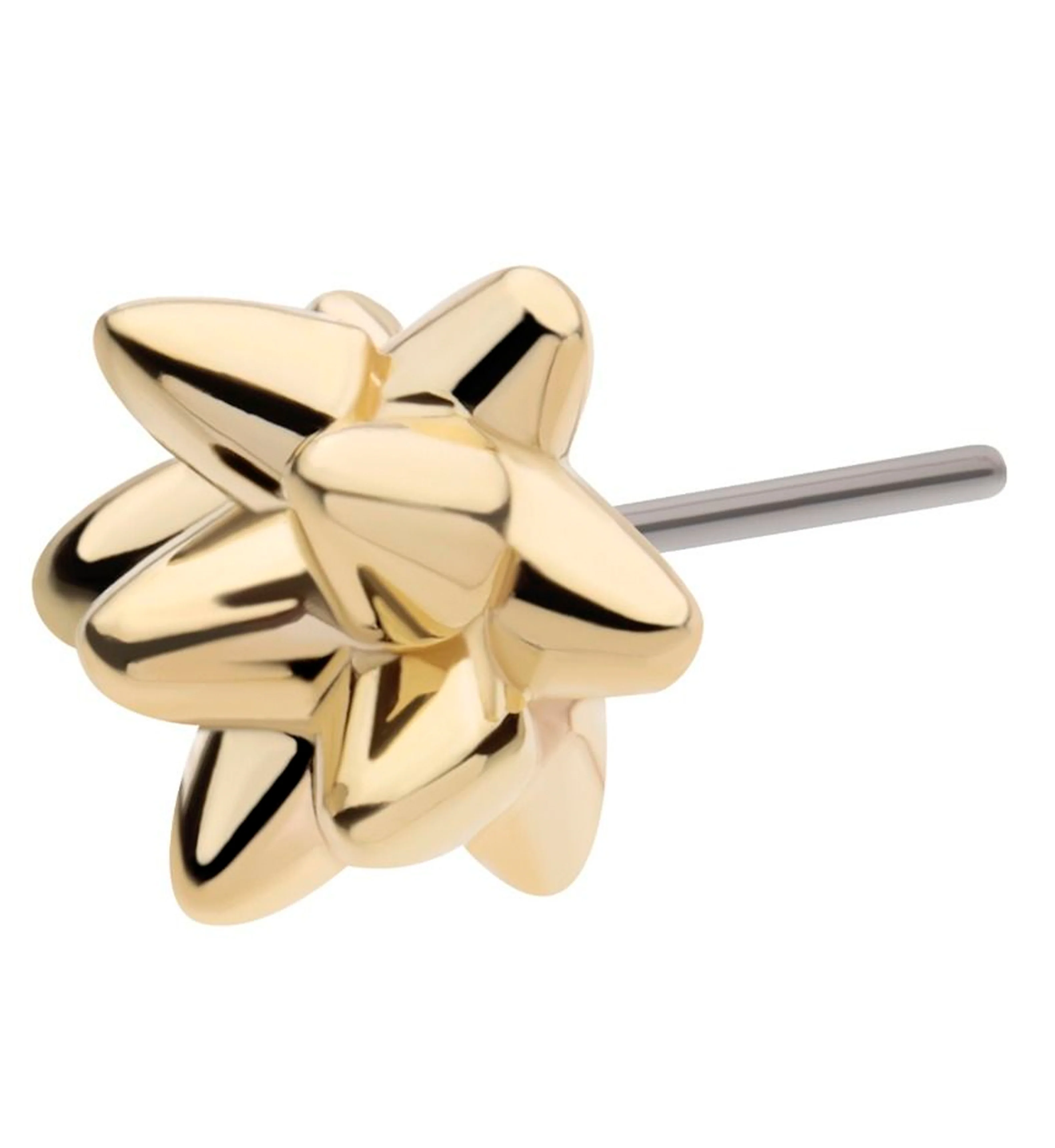 14kt Gold Mace Ball Threadless Top - Mrs Treak