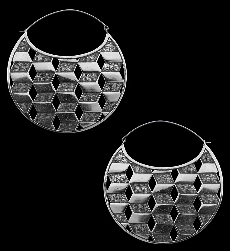 Silver Chamber Titanium Hangers - Earrings - Mrs Treak