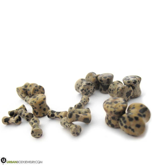 Dalmatian Jasper Stone Plugs - Mrs Treak