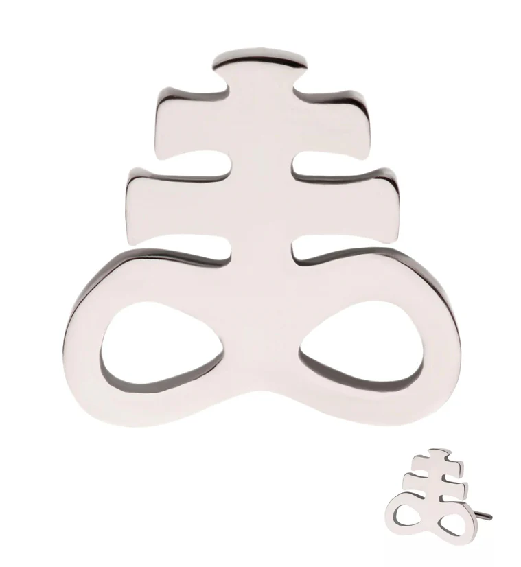 Leviathan Cross Threadless Titanium Top - Mrs Treak