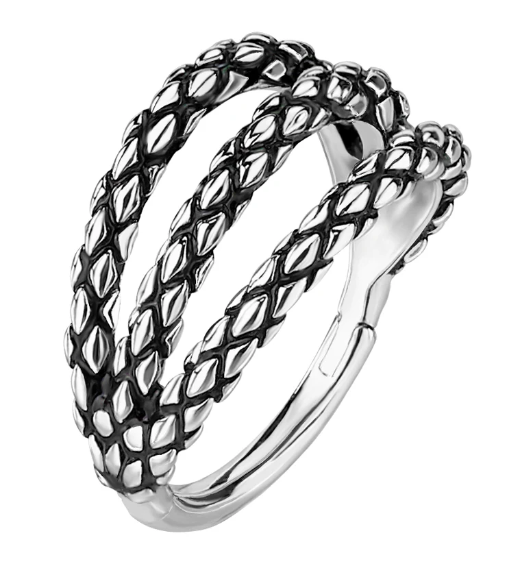 Triple Scales Hinged Segment Ring - Mrs Treak