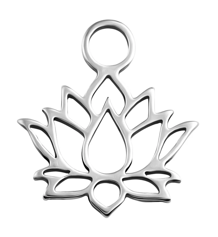 Lotus Flower Stainless Steel Charm - Mrs Treak