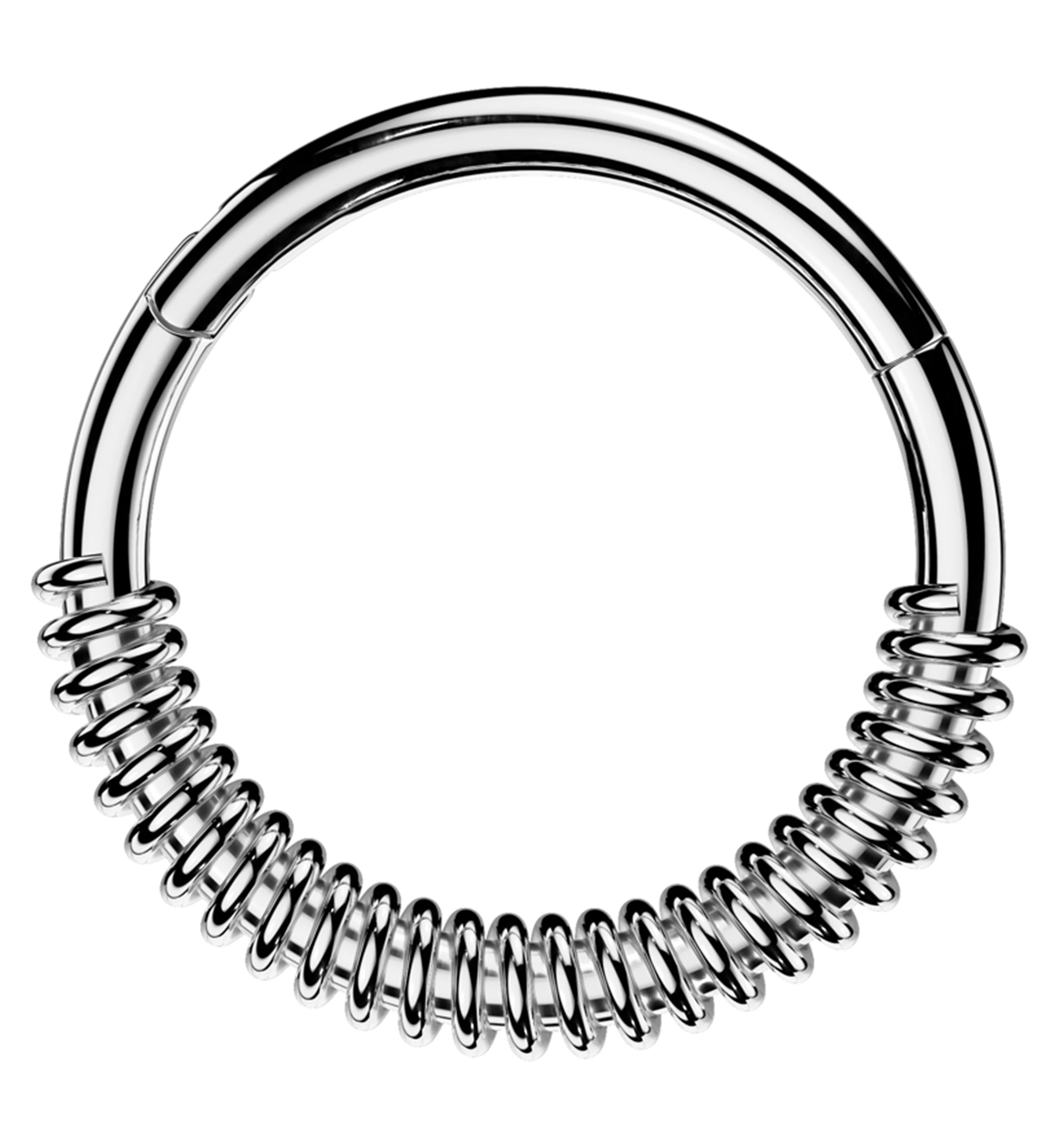 Coil Stainless Steel Hinged Segment Ring - Mrs Treak
