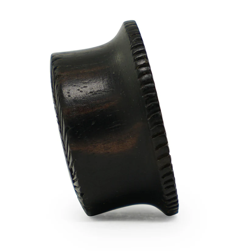 Interlace Areng Wood Mayan Flare Tunnel Plugs - Mrs Treak