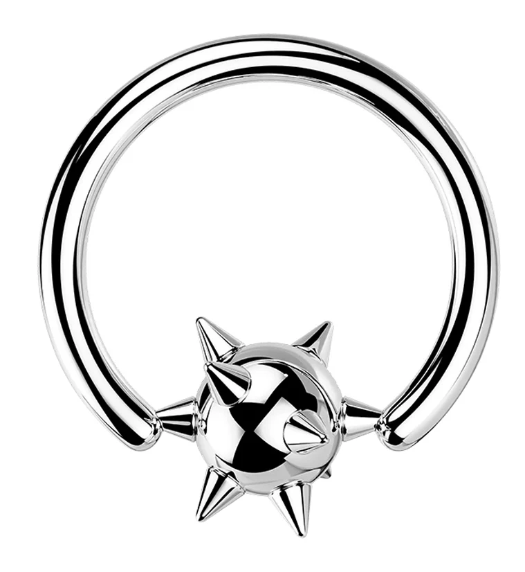 Spikey Ball Captive Ring - Mrs Treak