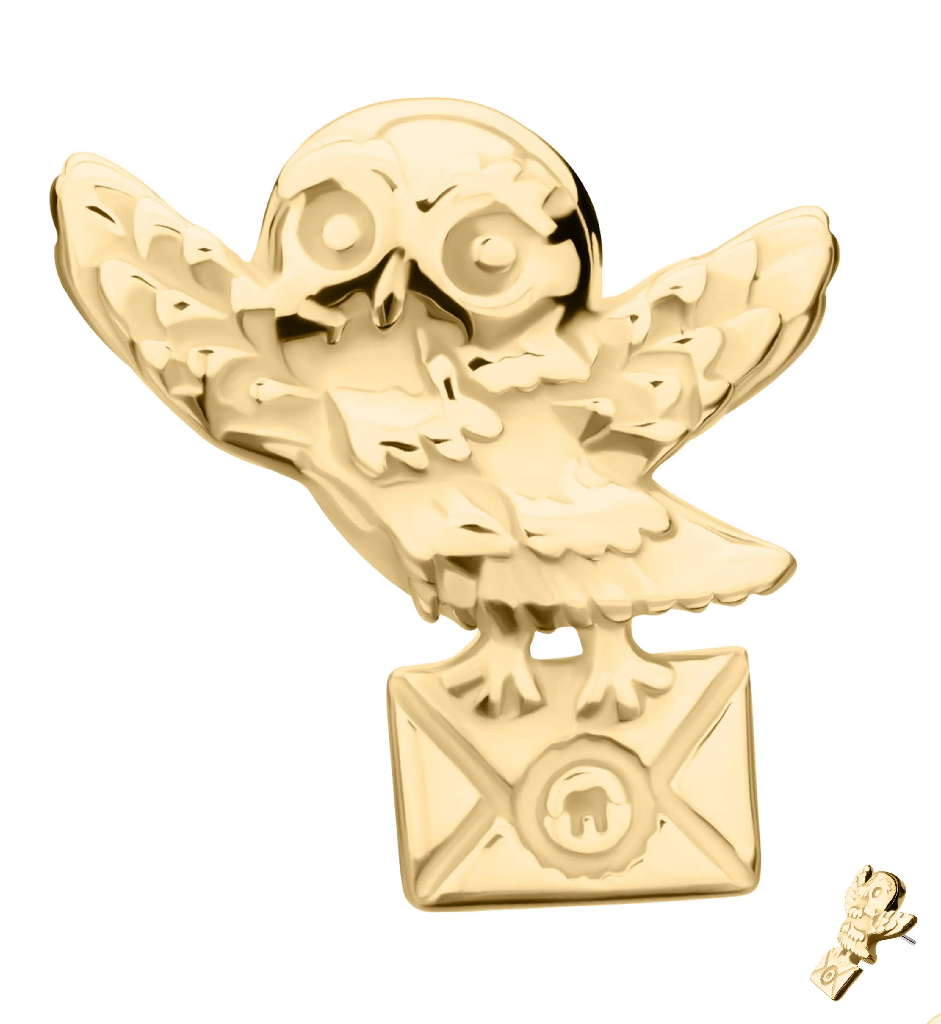 14kt Gold Hedwig Threadless Top - Mrs Treak