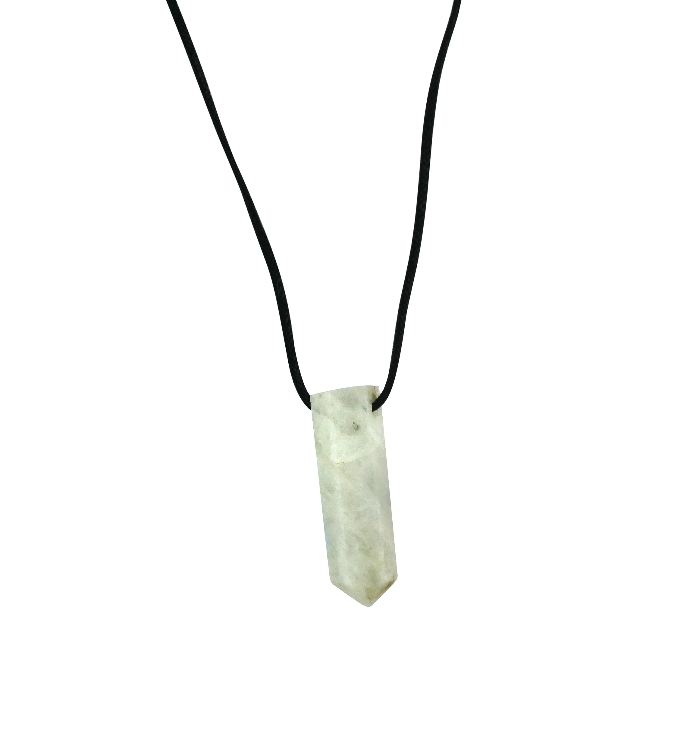 Rainbow Moonstone Crystal Stone Pendant Necklace - Mrs Treak