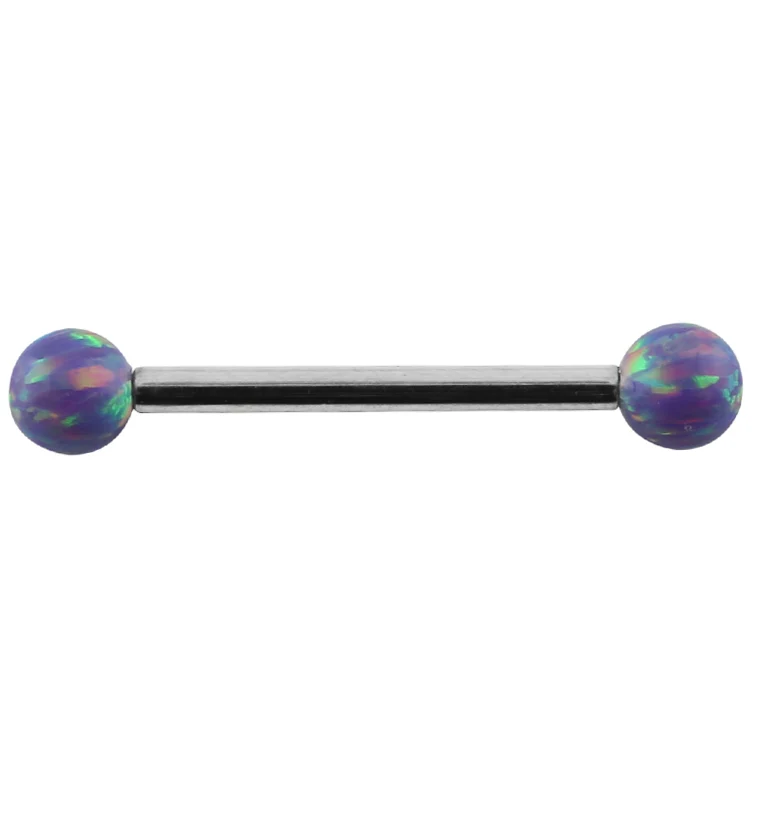 Purple Opalite Titanium Barbell - Mrs Treak