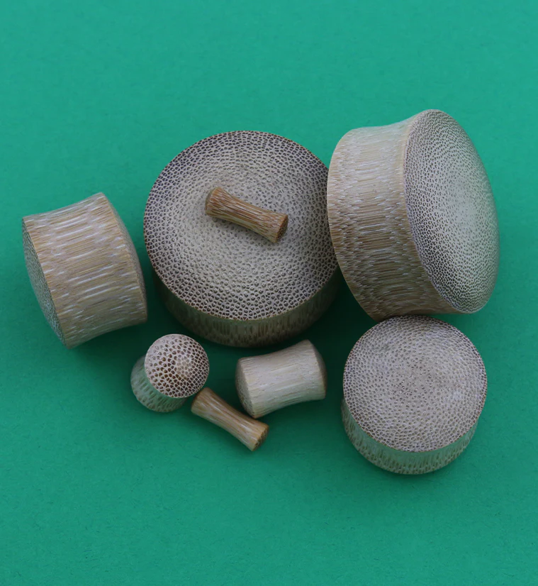 Bamboo Convex Double Flare Plugs - Mrs Treak