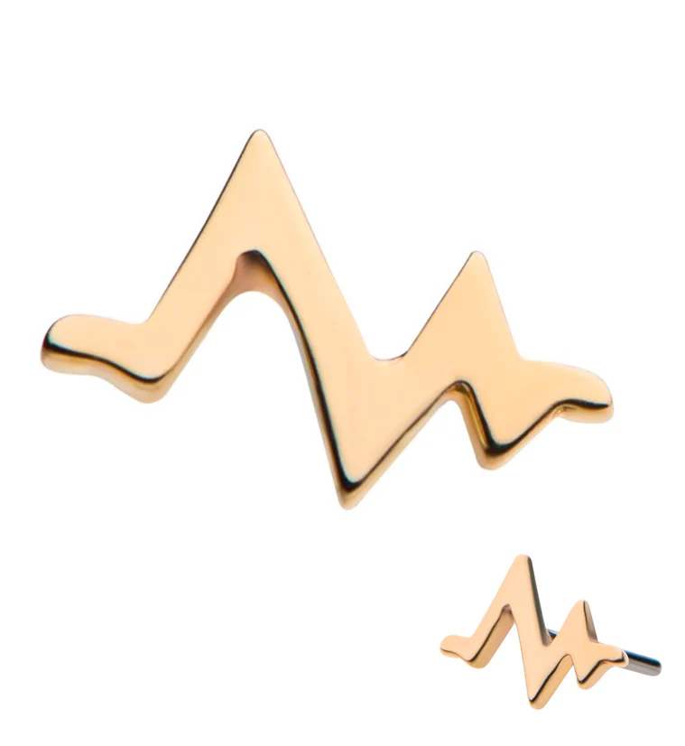 14kt Gold Heart Beat Threadless Top - Mrs Treak