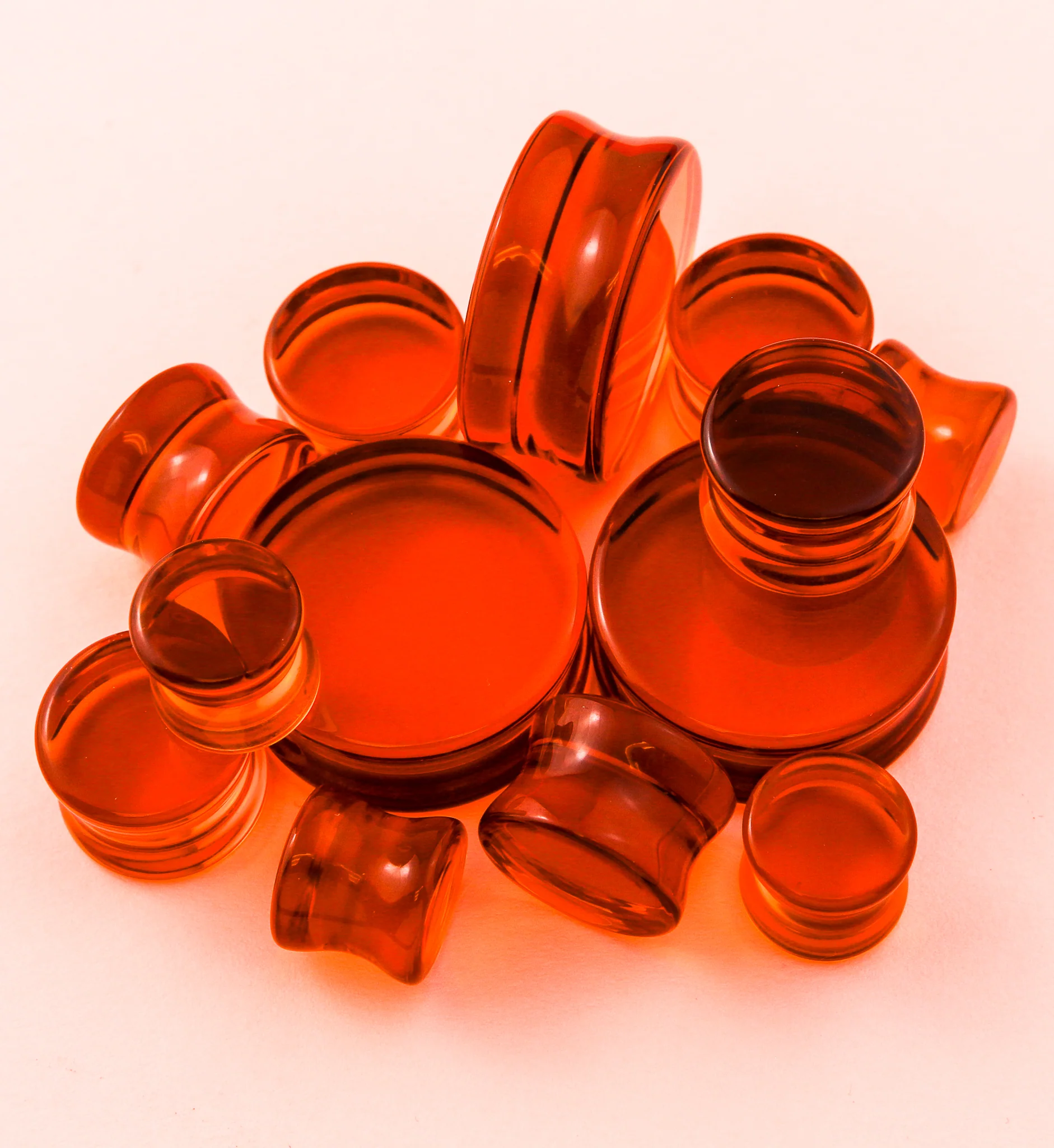 Amber Glass Plugs - Mrs Treak