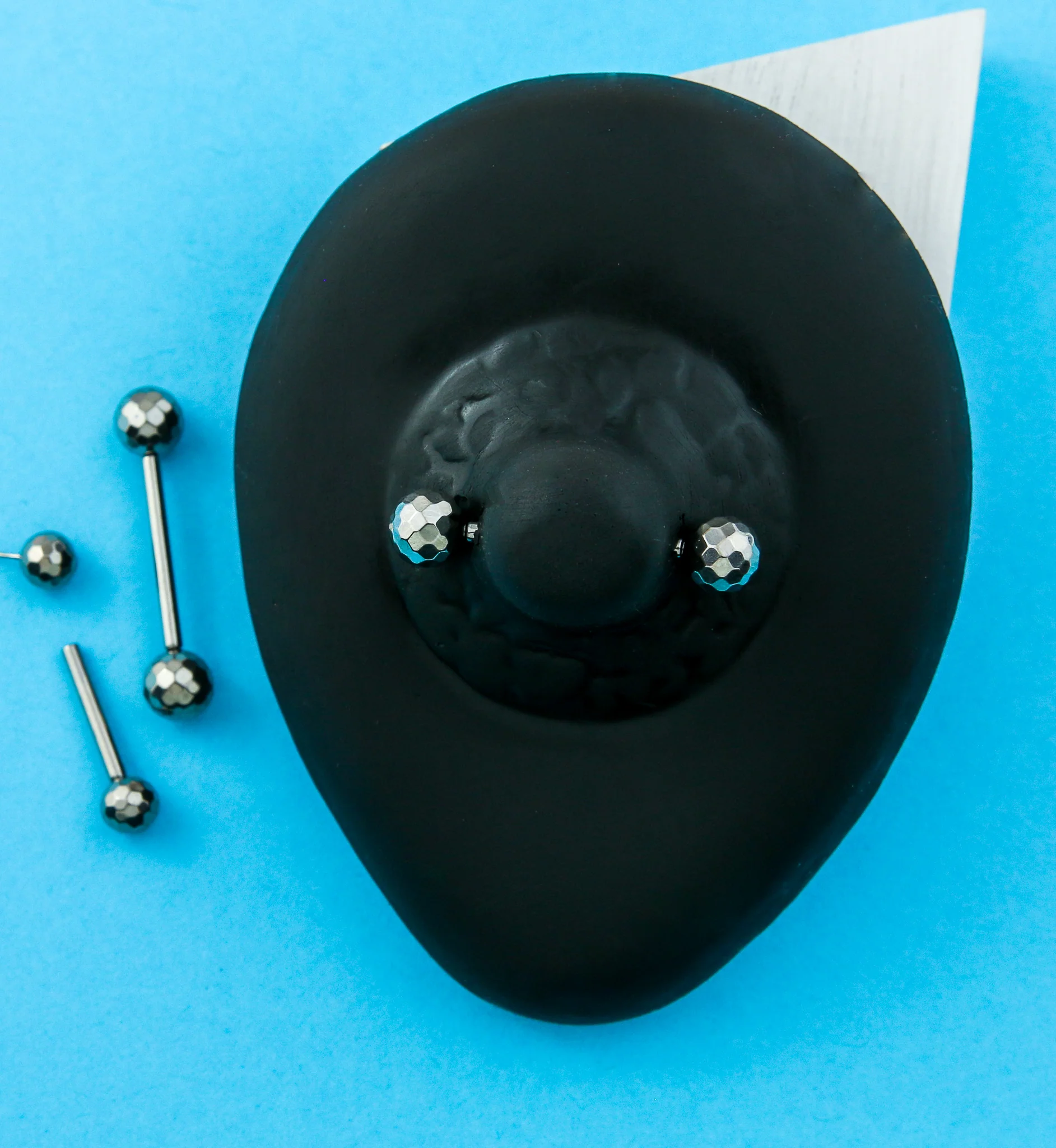 Faceted Threadless Titanium Nipple Barbells - Mrs Treak