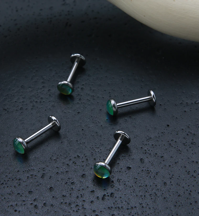 Green Aura Labret Post - Mrs Treak
