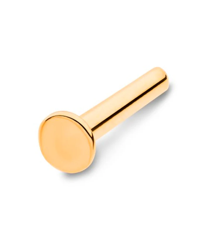 24kt Gold PVD 16G Titanium Threadless Labret (Back Only) - Mrs Treak