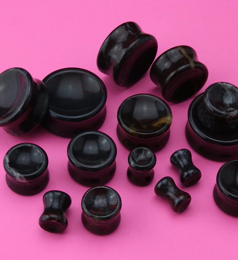 Concave Bloodstone Plugs - Mrs Treak